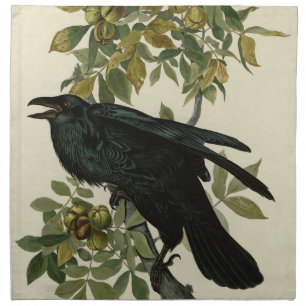 Raven (Common Raven) from Audubon Birds of America Cloth Napkin