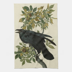 Raven (Common Raven) from Audubon Birds of America Kitchen Towel