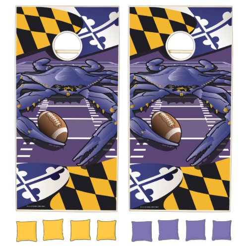 Raven Crab of Maryland Cornhole Set