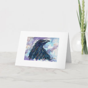 Raven Crow Corvid Blank Greeting Card