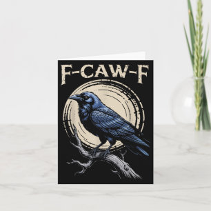Raven Crow F-craw-f Halloween Bird Fcawf Gothic Sp Card