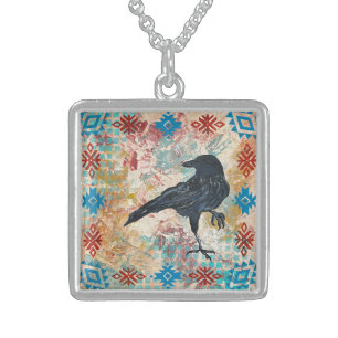Raven Crow Sterling Necklace