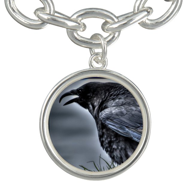 Raven Crow Wildlife Raven-Lover Jewelery Design Bracelet (Design)