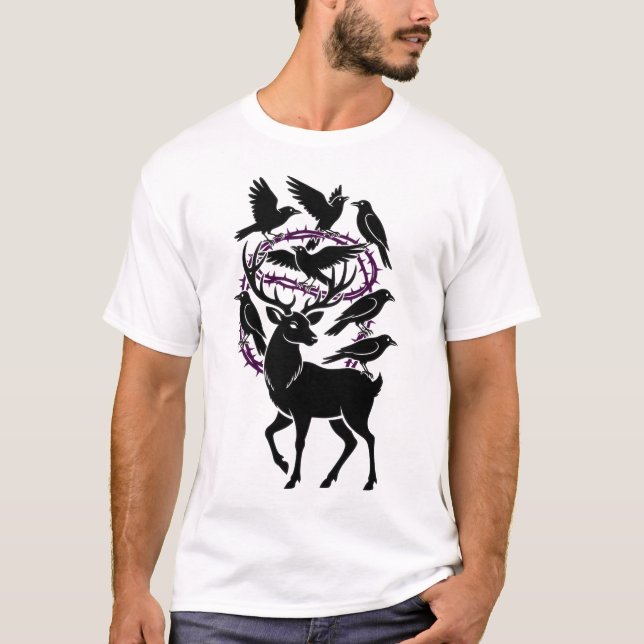 Raven Crown Deer T-Shirt (Front)