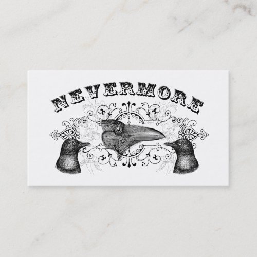 Raven  Crows Gothic Profile Business Card