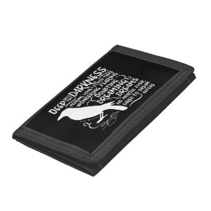Raven (Deep Into That Darkness) by Edgar Allan Poe Tri-fold Wallet