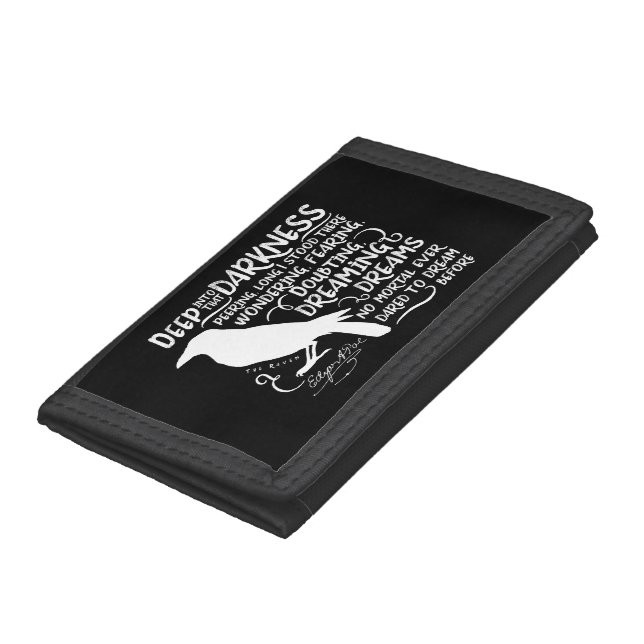 Raven (Deep Into That Darkness) by Edgar Allan Poe Tri-fold Wallet (Bottom)