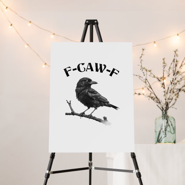 Raven F-CAW-F Halloween Minimalist Foam Board (In Situ (Stand))