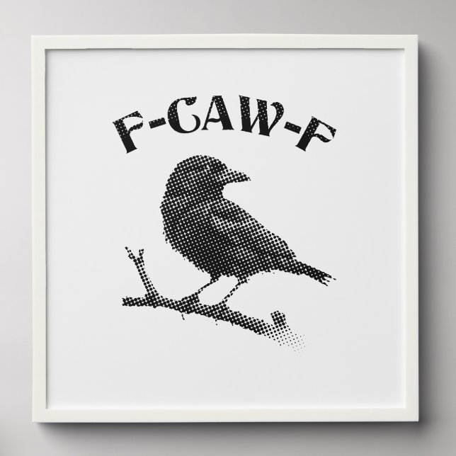 Raven F-CAW-F Halloween Minimalist Peel And Stick Photo Tile (Front Set)