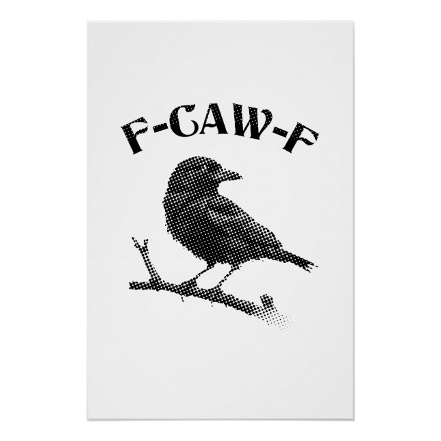 Raven F-CAW-F Halloween Minimalist Poster (Front)