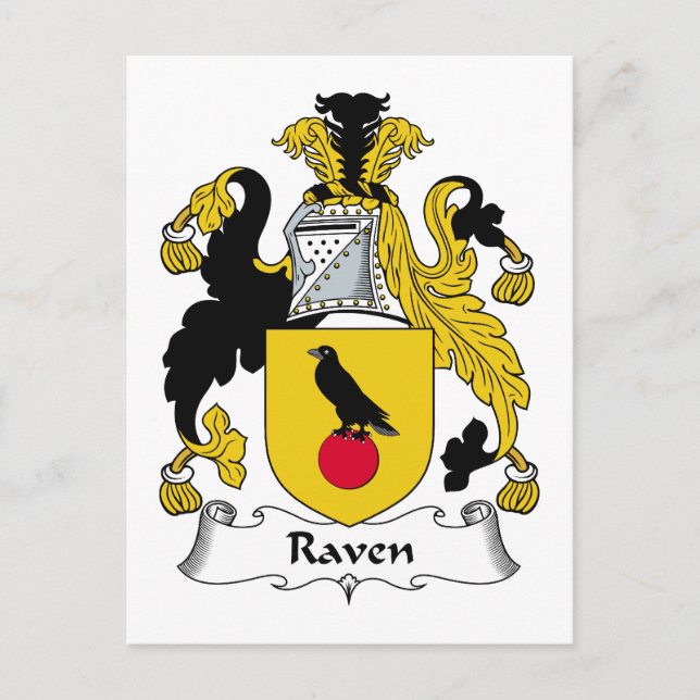 Raven Family Crest Postcard (Front)