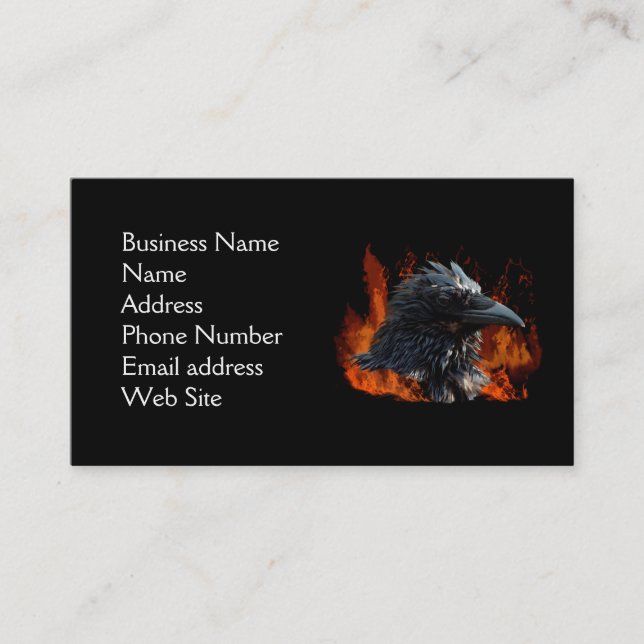 Raven Flames Business Card (Front)