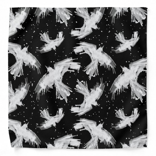 Raven Flight White Bandana (Front)