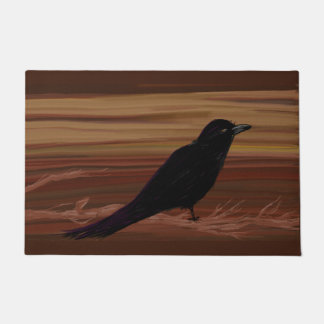 Raven For a Visit Doormat