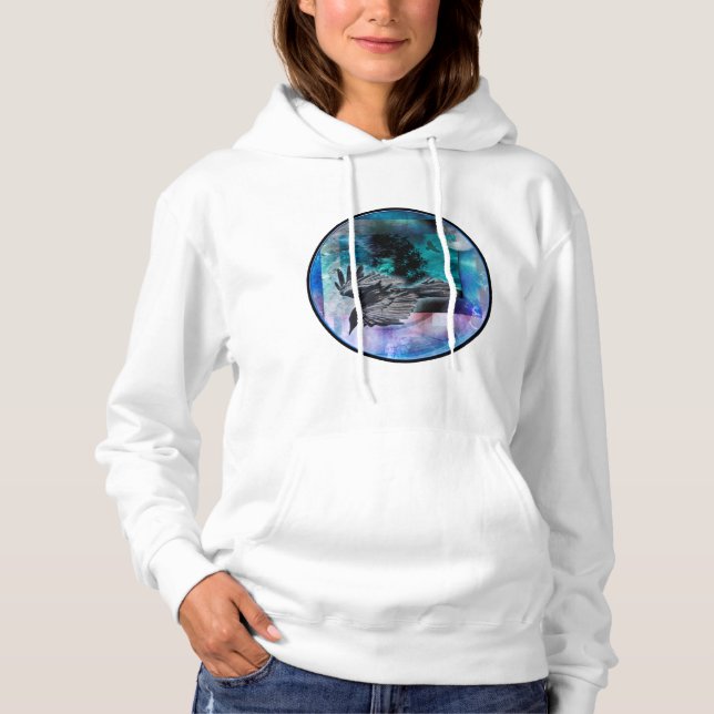 RAVEN FULL MOON NIGHT FLIGHT HOODIE (Front)