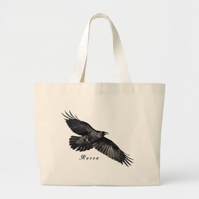 Raven Gifts Large Tote Bag (Front)