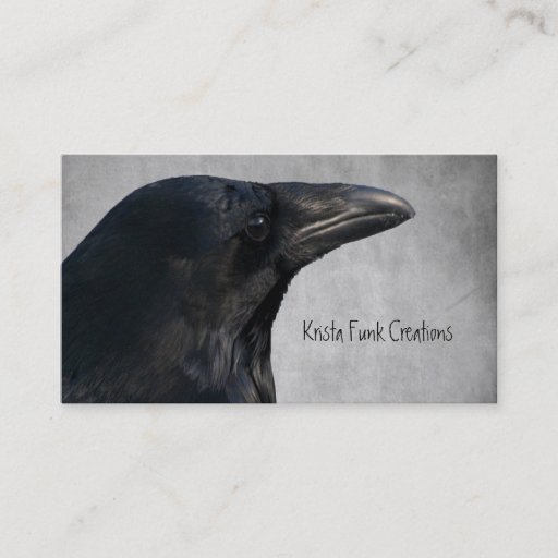 Customizable Raven Glamour Shot Business Cards