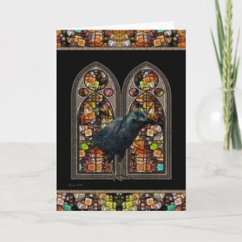 Raven Gothic Blank Inner Greeting Card by xgdesignsnyc at Zazzle