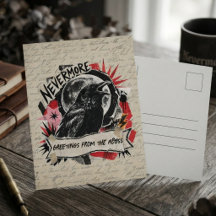 Raven Gothic Punk Collage Art