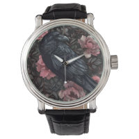 Raven gothic vintage flowers