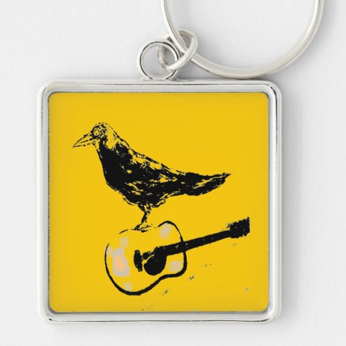 raven guitar songguitar colour keychain