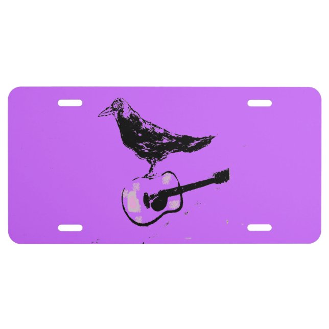 raven guitar song license plate (Front)