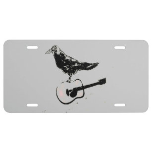 Raven Bird Flying Any Name Personalized Auto Tag Novelty License Plate A01 