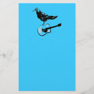raven guitar song stationery
