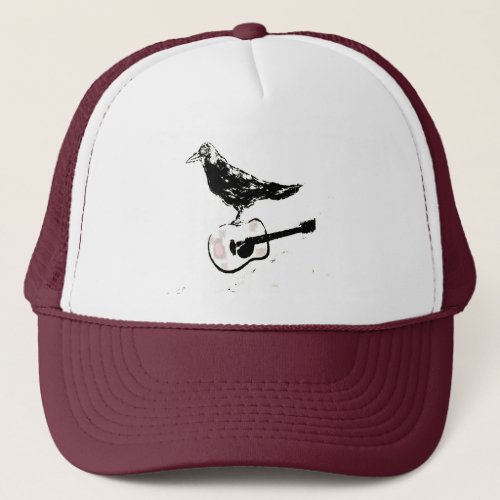 raven guitar song trucker hat