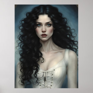 Raven haired beauty poster