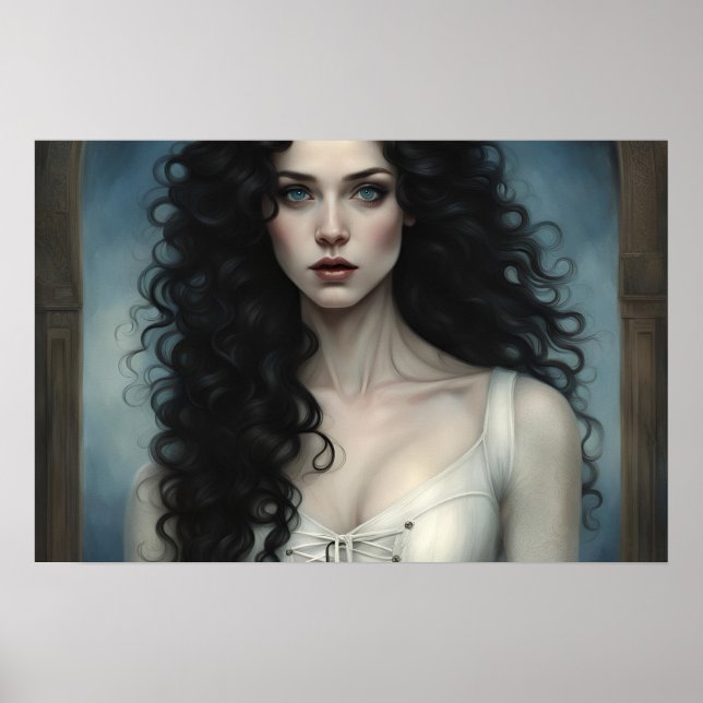 Raven haired beauty poster (Front)