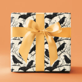 Raven Halloween Crow Autumn Wrapping Paper
