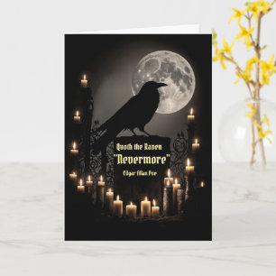 Raven Happy Halloween Quote by Edgar Allan Poe Card
