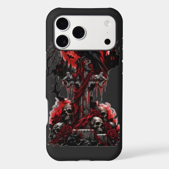 Raven & Haunted Graveyard Case-Mate iPhone Case (Back)
