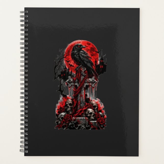 Raven & Haunted Graveyard Planner (Front)