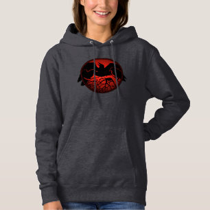 Raven Hoodie Jacket Women's Raven Crow Art Jacket