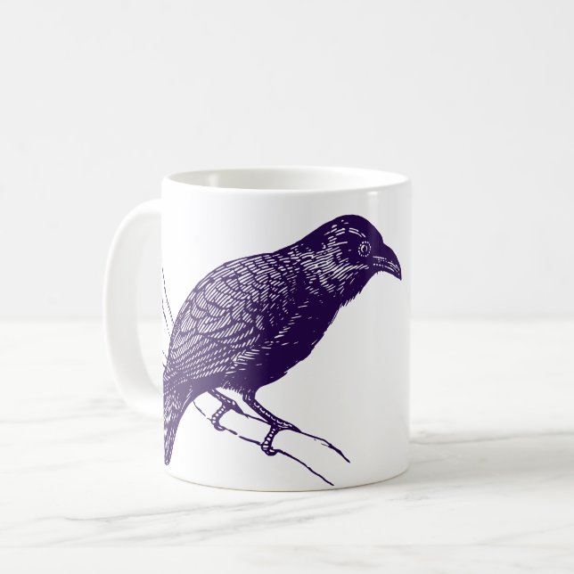 Raven Illustration Mug (Front Left)
