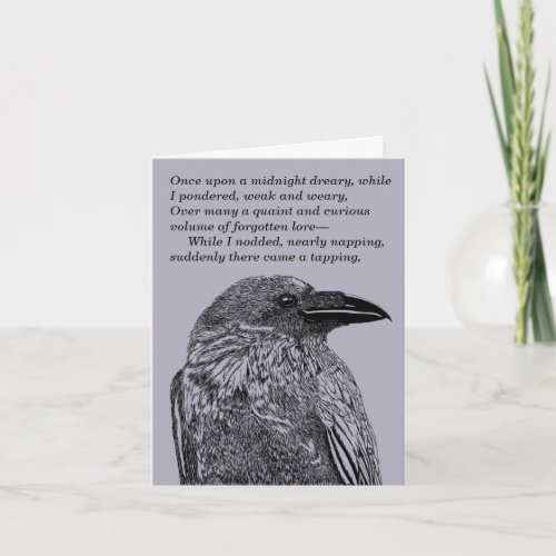 Raven Illustration  Poem Get Together Card