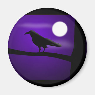 raven_illustration_Vector_Clipart black purple Magnet