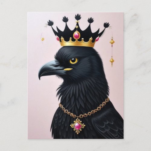 Raven in a crown Postcard
