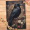 Raven in Flowers 4 Decoupage Paper