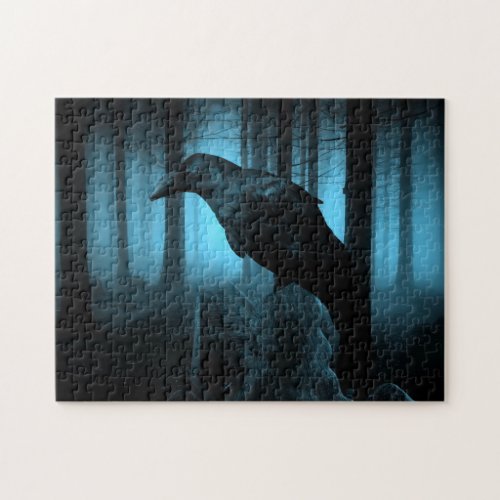 Raven in Forest Jigsaw Puzzle