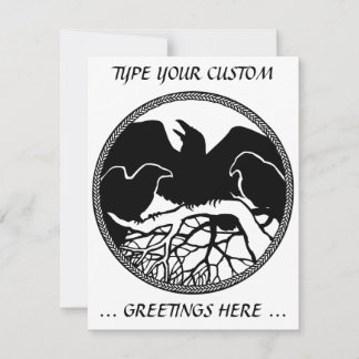 Raven Invitations Personalized Native Art Card