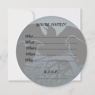 Raven Invitations Personalized Native Art Card