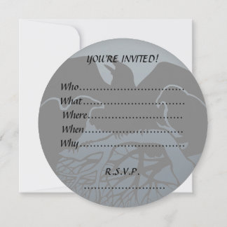 Raven Invitations Personalized Native Art Card