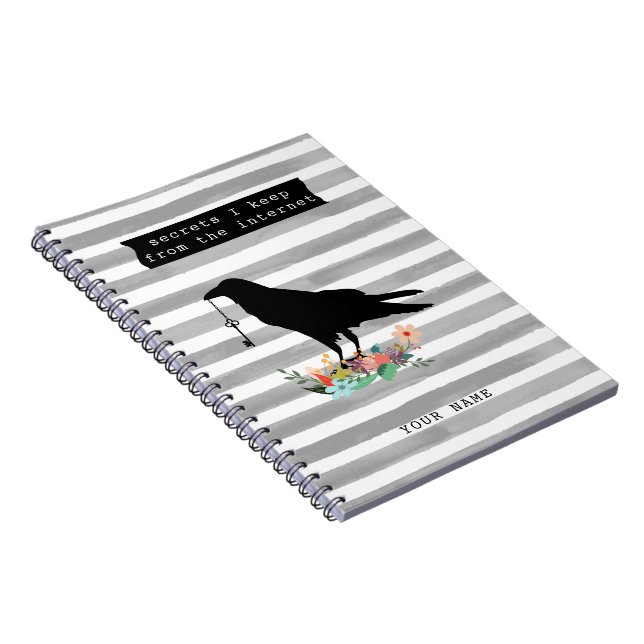 Raven & Key "Secrets I Keep From the Internet" Notebook (Right Side)