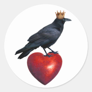 Raven King Heart Sticker