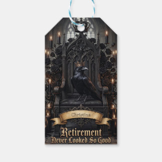 Raven King on Throne Retirement with Custom Name Gift Tags