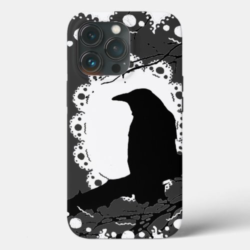 Raven Lace B  W iPhone 13 Pro Case