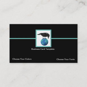 Raven logo business card